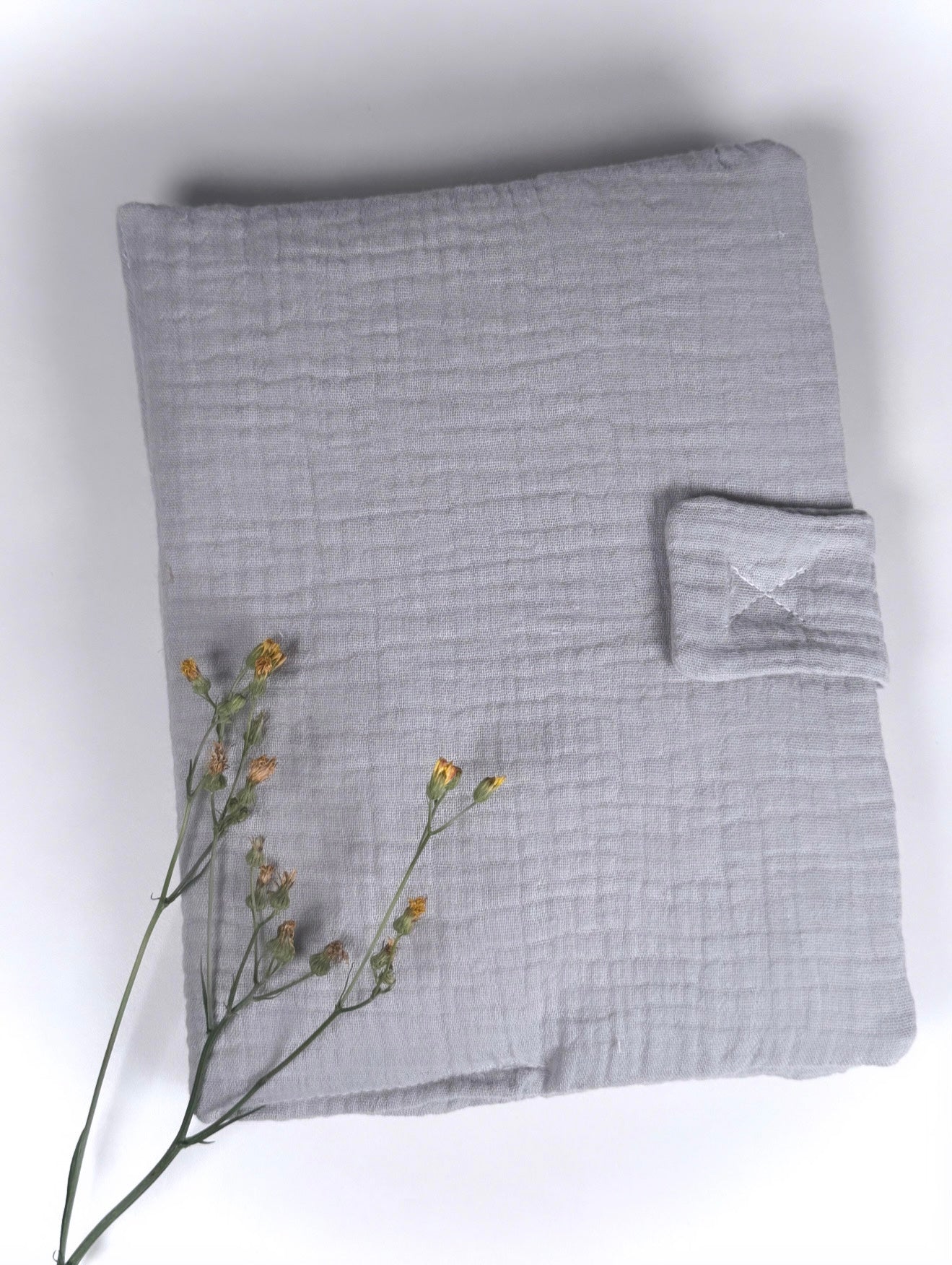 protège carnet santé gaze coton écologique oeko-tex gris