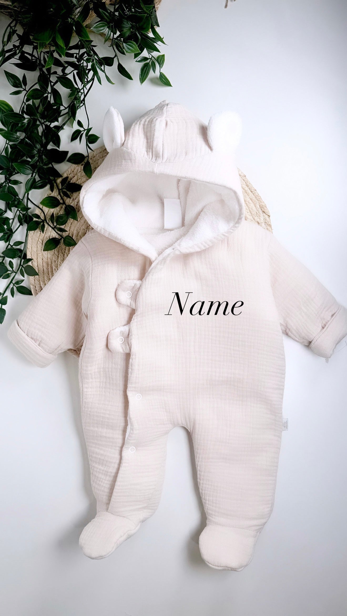 Combinaison bebe mixte tout doux polaire et gaz de coton certifié oekotex, pour bebe fille ou garçon