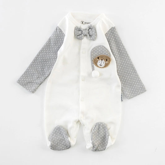 Body croisé naissance garçon en coton bio doux et sans substances nocives