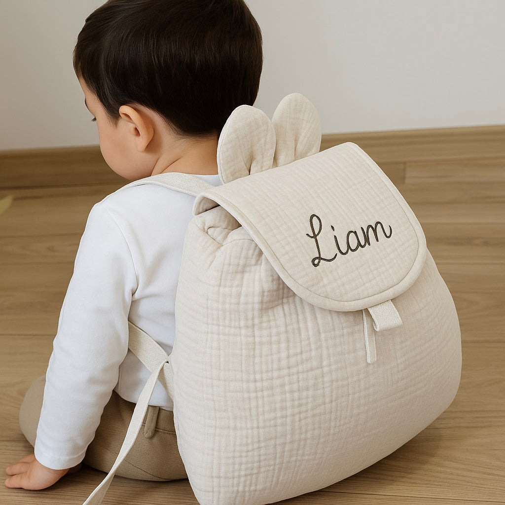 Sac Ă dos enfant personnalisĂ© pour la crĂšche â brodĂ© au prĂ©nom