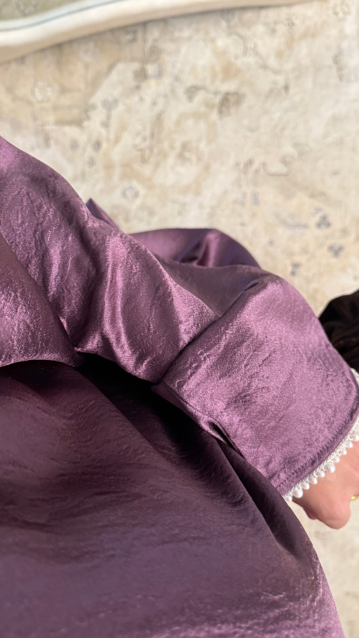 [Haut de gamme] Abaya manches perlées