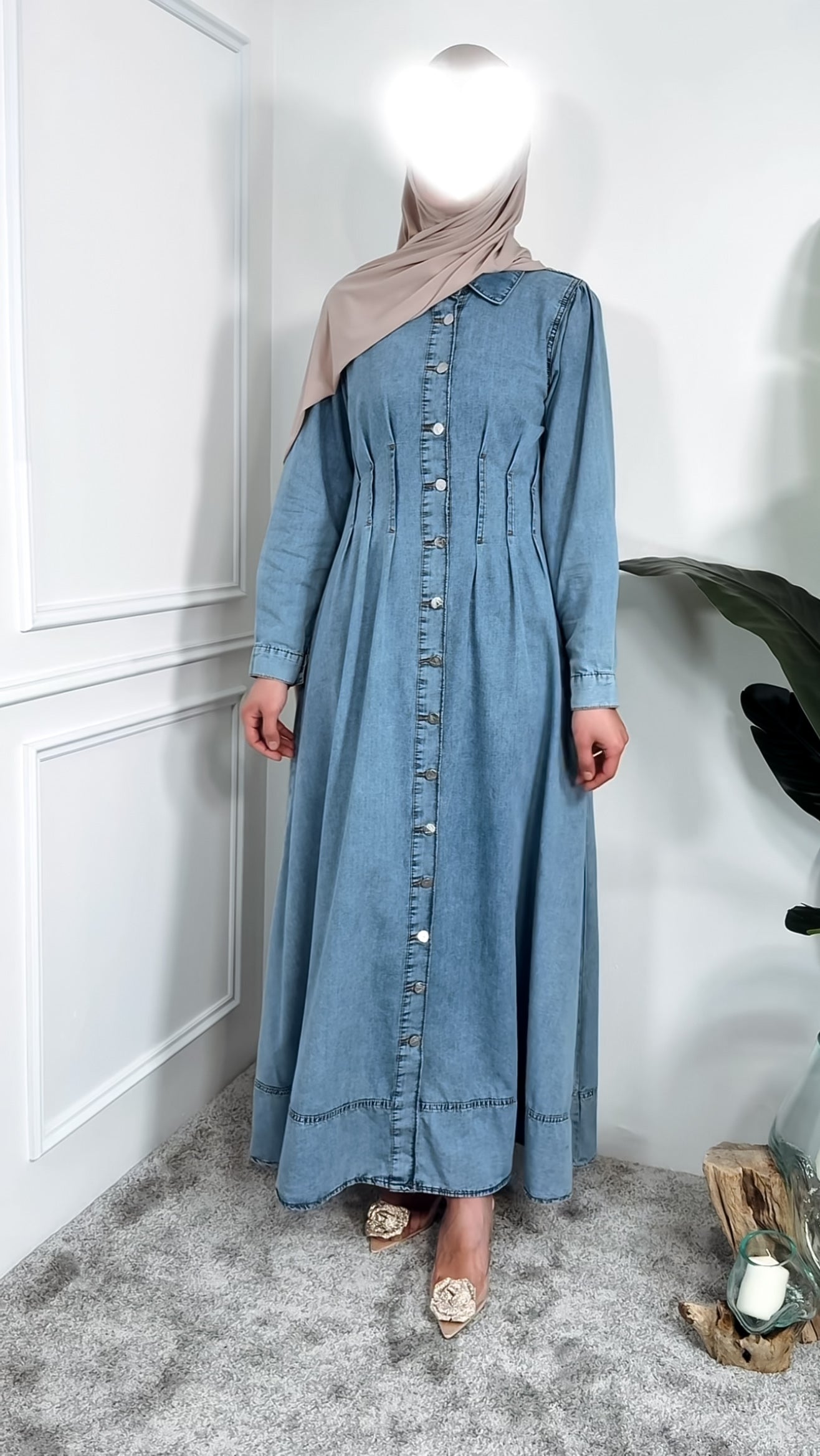 [Premium] Robe jean boutonnée