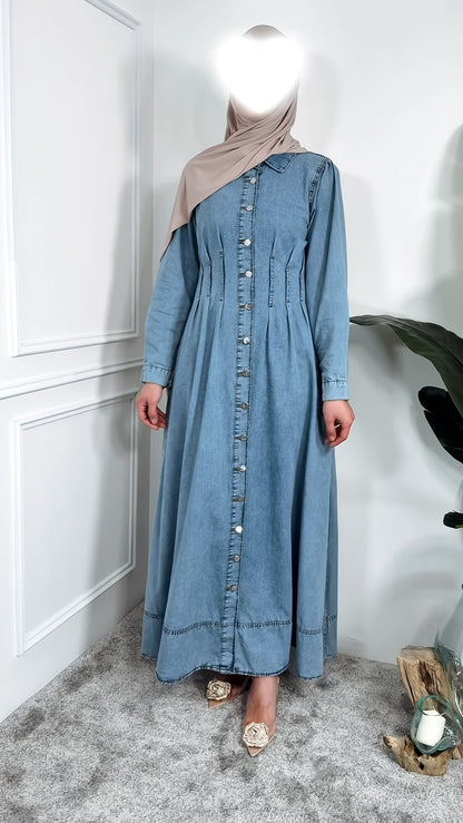 [Premium] Robe jean boutonnée