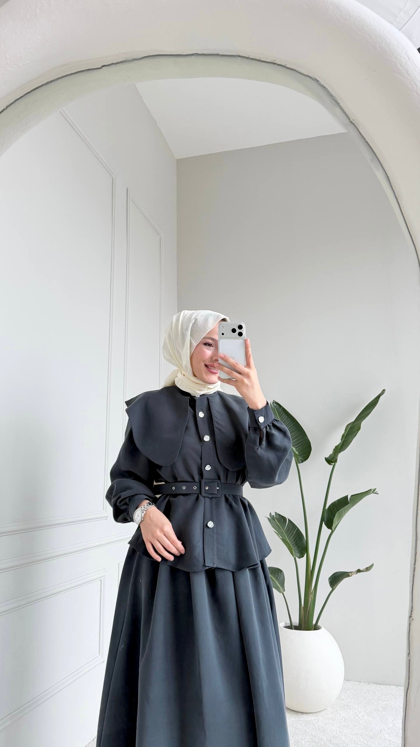 [Haut de gamme] Ensemble jupe manches ballon - plusieurs coloris