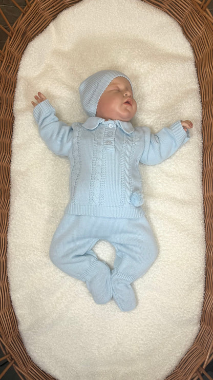 Ensemble naissance (0-3 mois) 3 PCS garçon - bleu