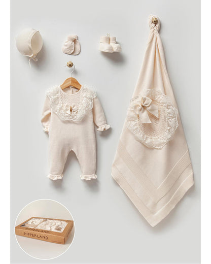 [Gamme Premium] Ensemble naissance bébé fille taille (0-3 mois) rose