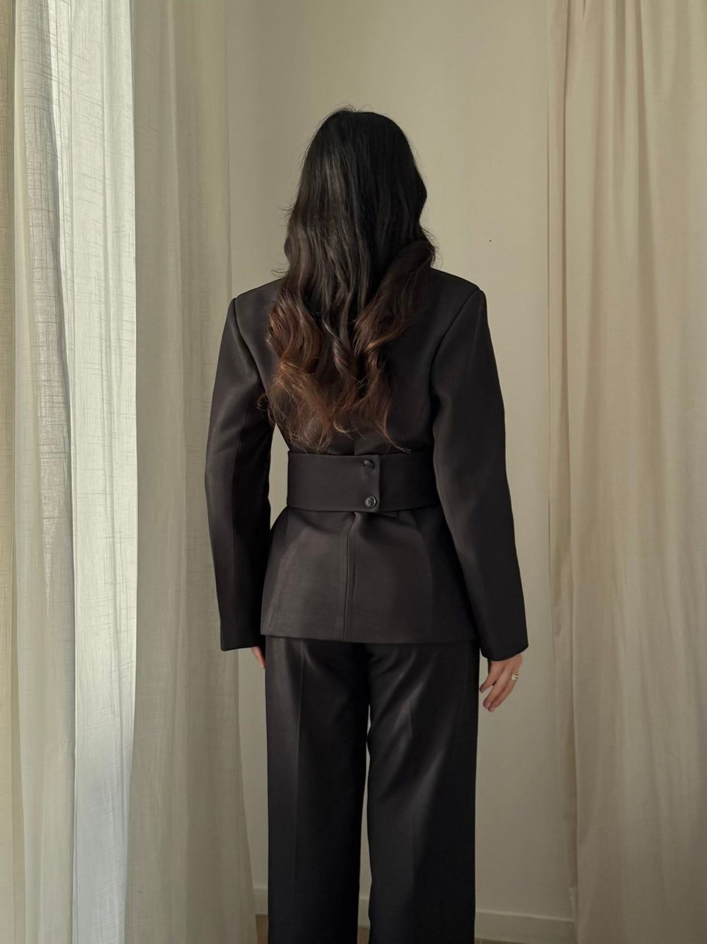 [Premium] Veste Blazer Cintré Avec Ceinture