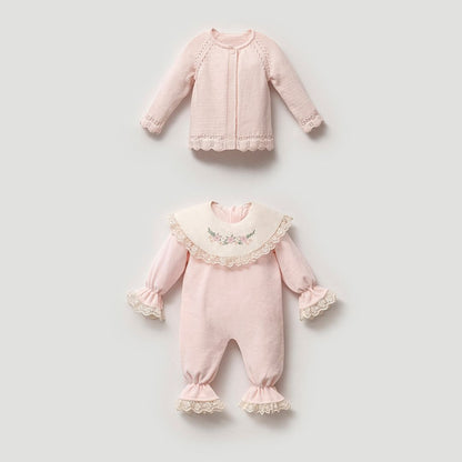 [Premium] Ensemble bébé fille deux pièces - Rose
