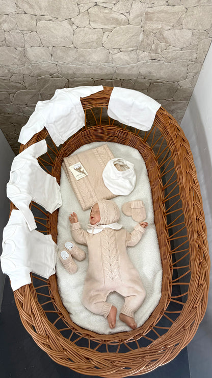 [Gamme Premium] Ensemble naissance unisexe/mixte beige (0-3 mois)