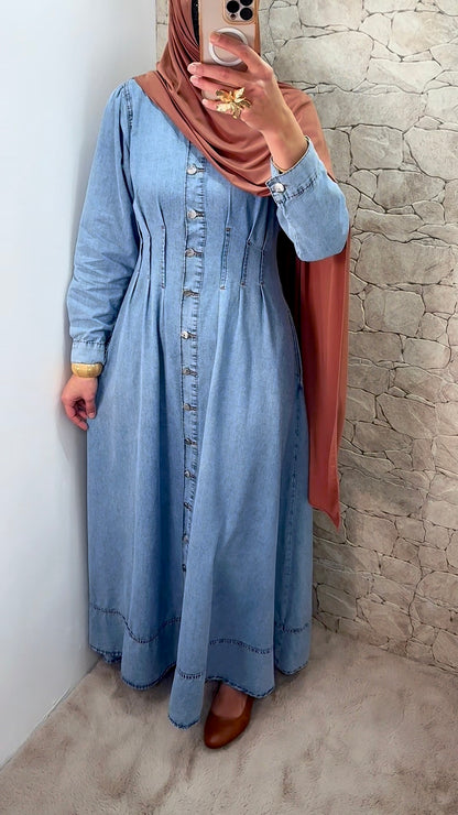 [Premium] Robe jean boutonnée