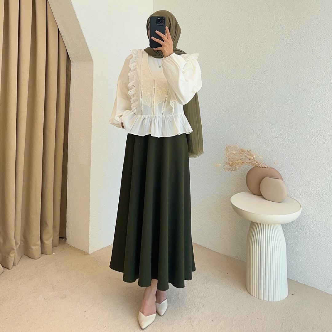[Premium] Blouse manche ballon en lin - crème