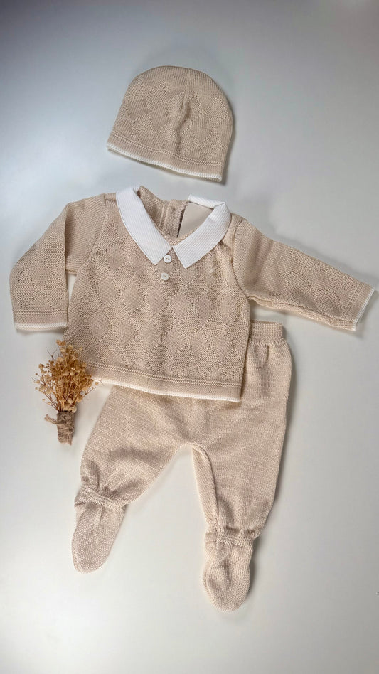 Ensemble naissance unisexe (0-3 mois)- [Beige]