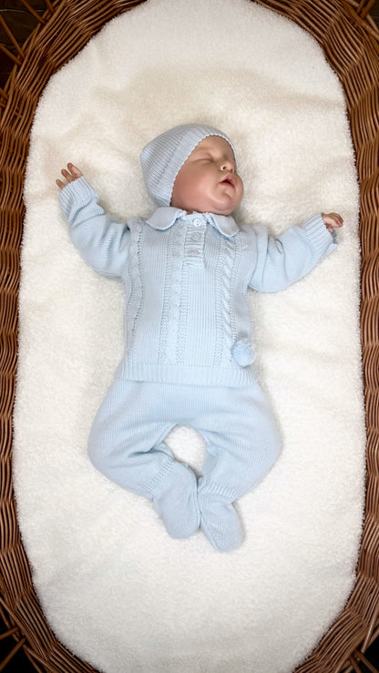 Ensemble naissance (0-3 mois) 3 PCS garçon - bleu