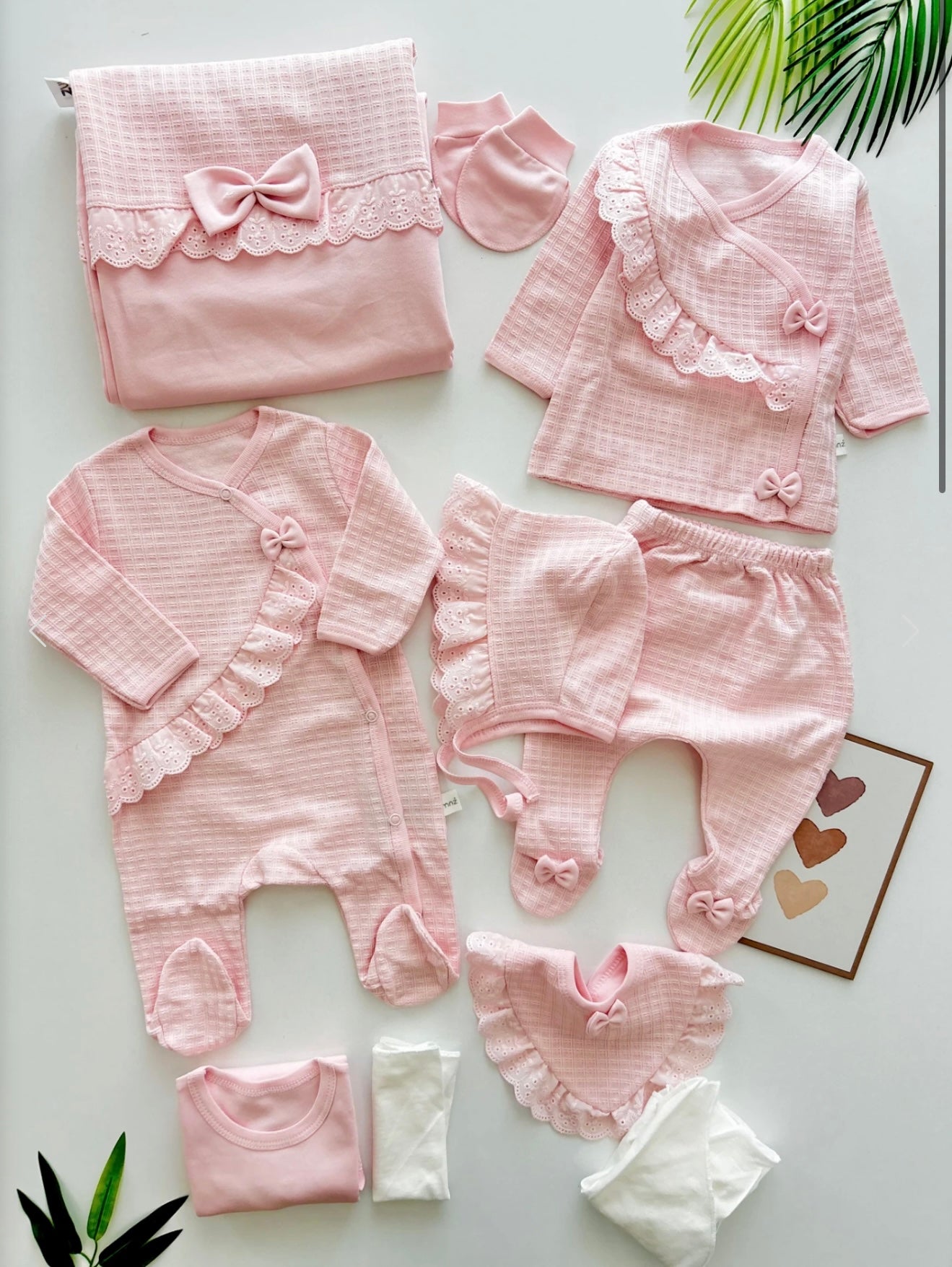 [Gamme Premium] Ensembles naissance fille (0-3 mois) de 10 PCS en [rose]