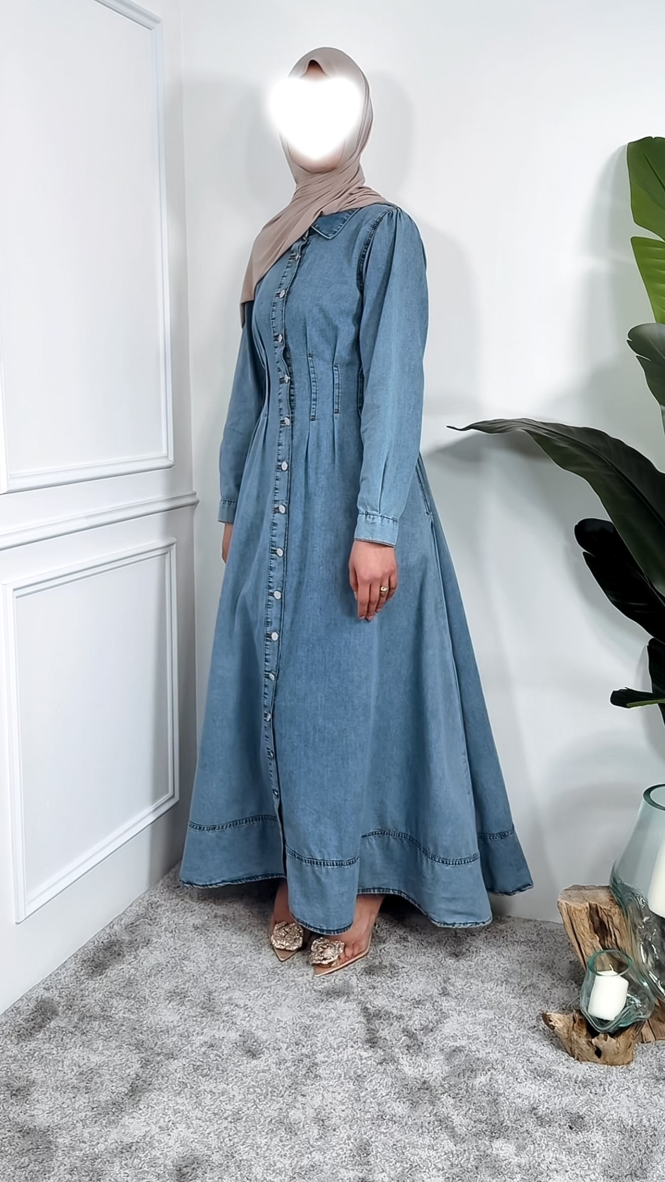 [Premium] Robe jean boutonnée