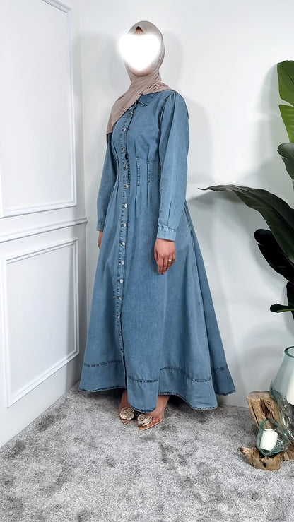 [Premium] Robe jean boutonnée