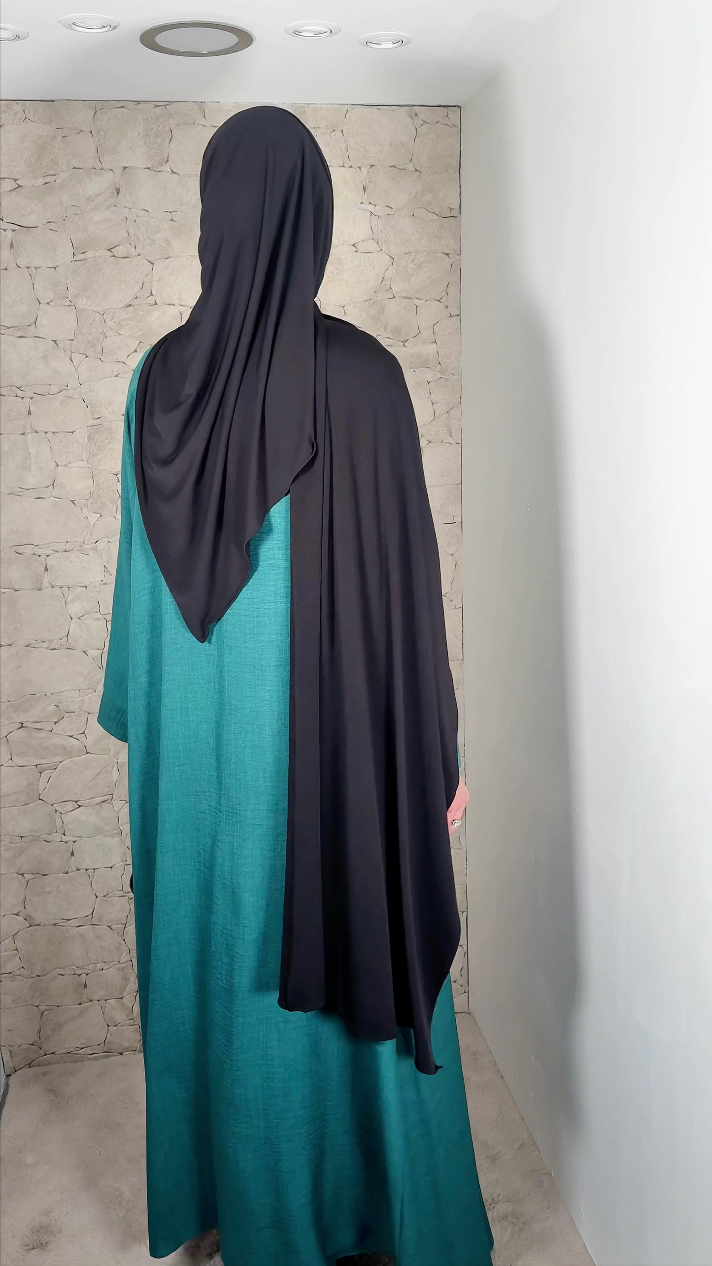 Abaya effet lin - set 2PCS - plusieurs coloris