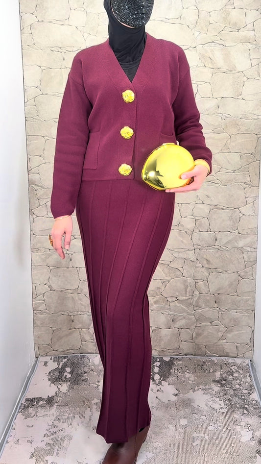 [Premium] Ensemble tricot jupe - couleur cerise 🍒