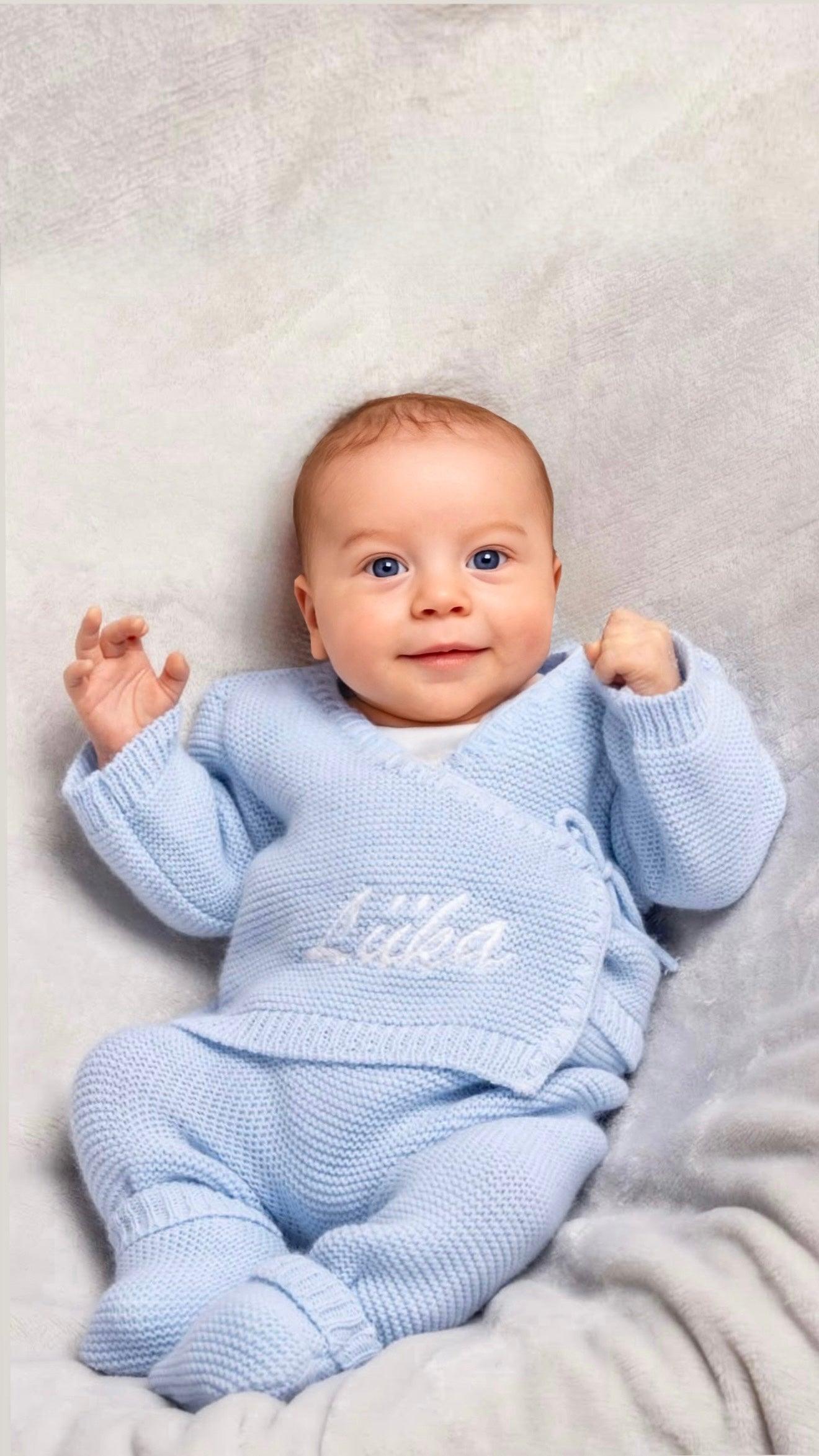 🧵 Ensemble naissance personnalisé - 4 pièces - brodé avec le prénom de votre bébé｜OEKO-TEX®