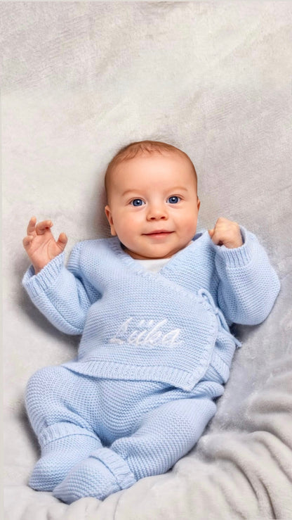 🧵 Ensemble naissance personnalisé - 4 pièces - brodé avec le prénom de votre bébé｜OEKO-TEX®