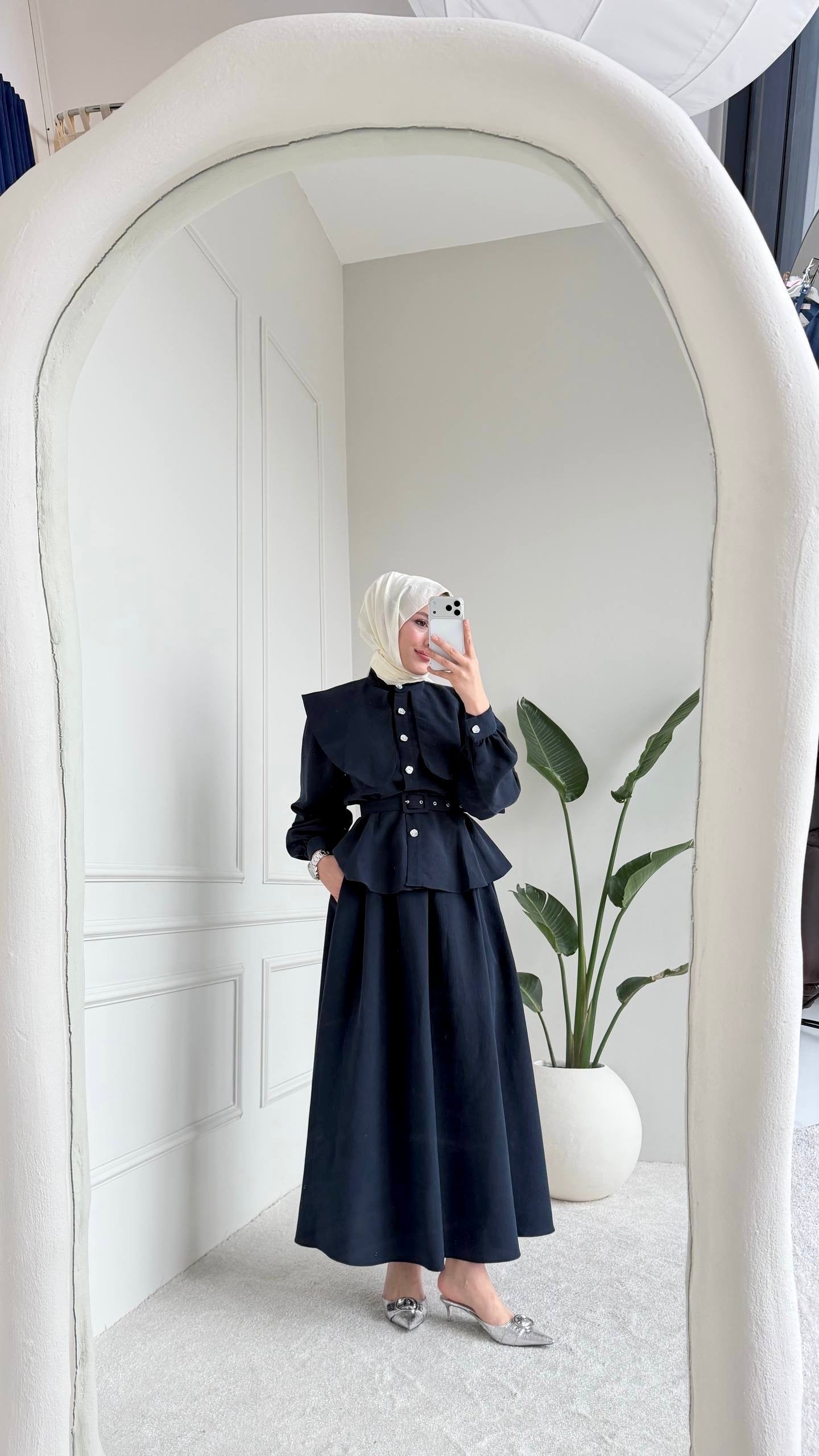 [Haut de gamme] Ensemble jupe manches ballon - plusieurs coloris