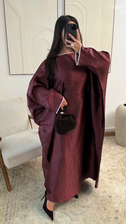 [Haut de gamme] Abaya manches perlées