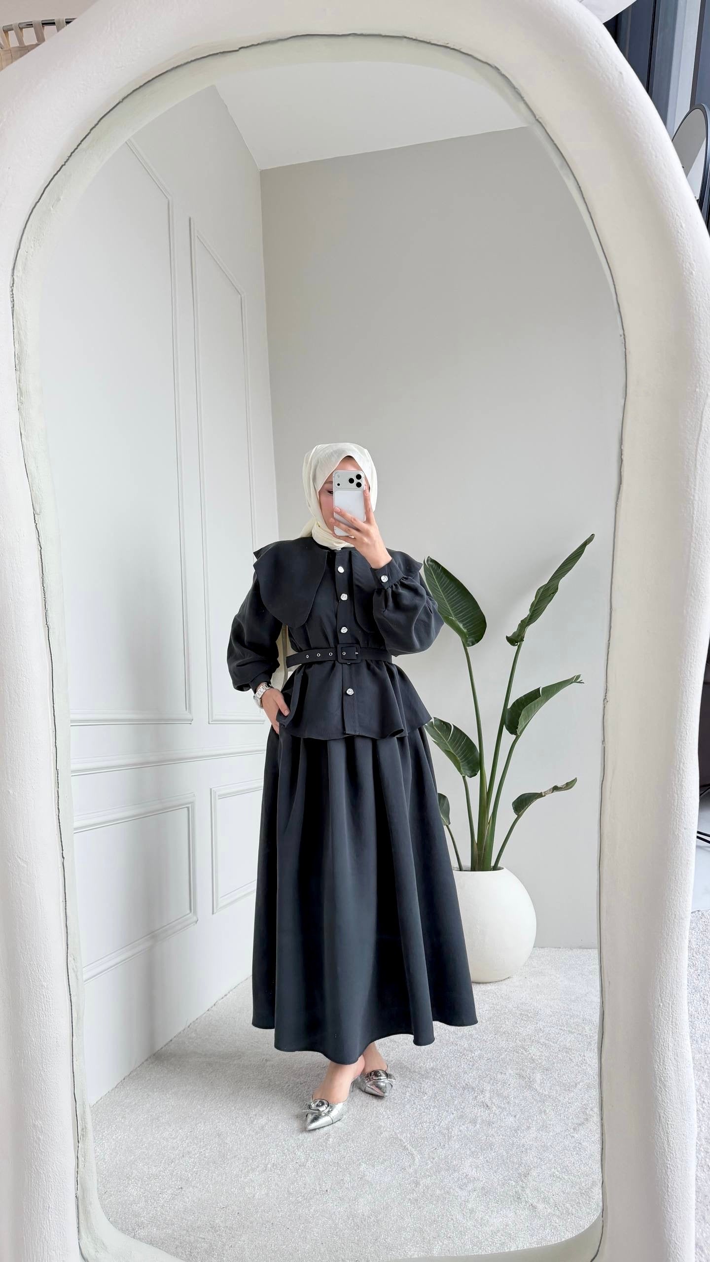 [Haut de gamme] Ensemble jupe manches ballon - plusieurs coloris