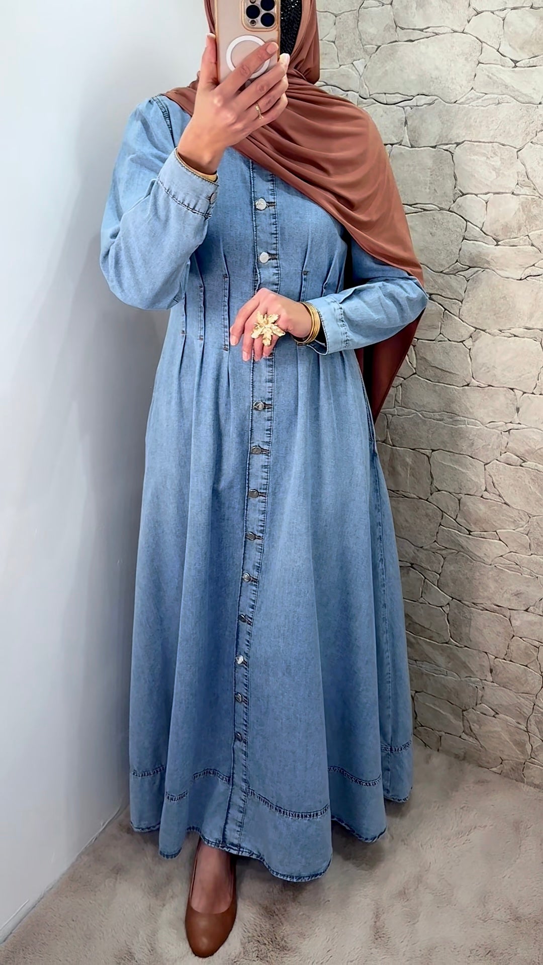 [Premium] Robe jean boutonnée