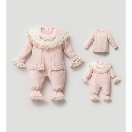 [Premium] Ensemble bébé fille deux pièces - Rose