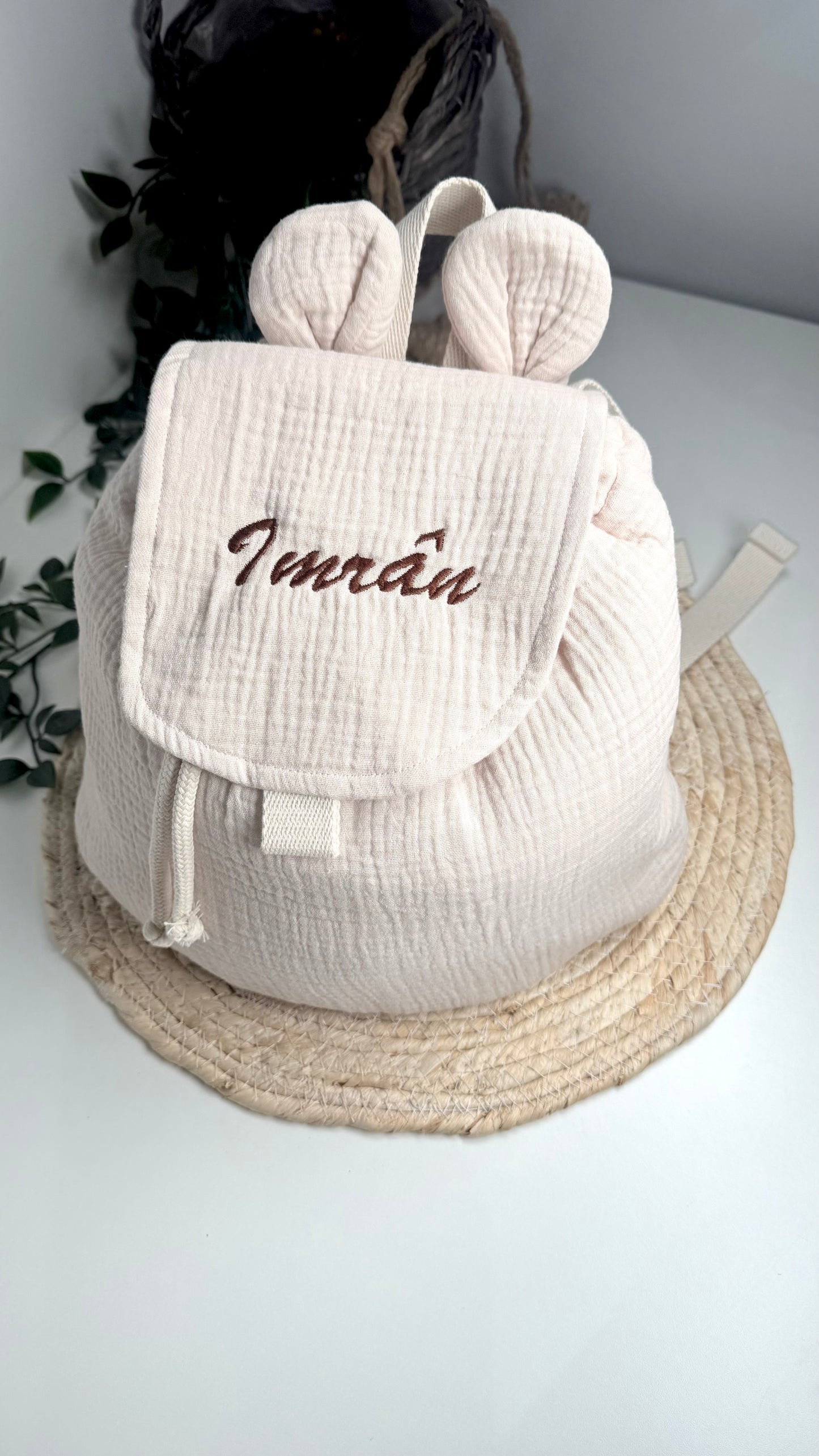 🧵Sac à dos enfant personnalisé en gaze de coton – Crèche & maternelle｜OEKO-TEX®