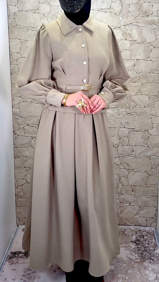 [Premium] Ensemble jupe manches ballon - kaki