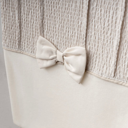 Ensemble garçon 100% coton -crème/blanc 0-3 mois