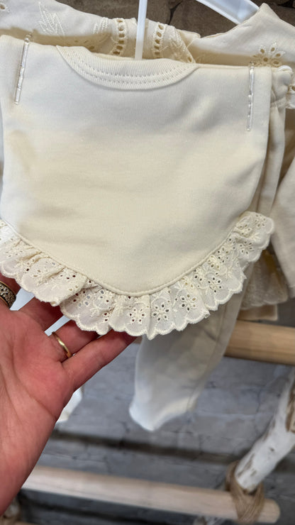 Set naissance fille (0-3 mois) coton bio [crème] ou [rose]
