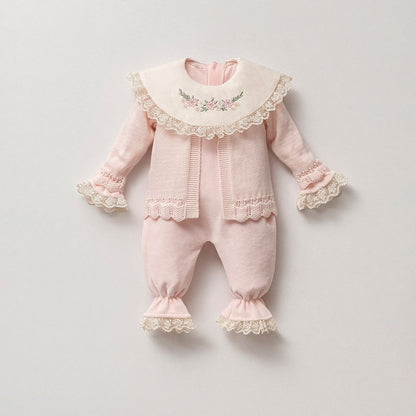 [Premium] Ensemble bébé fille deux pièces - Rose