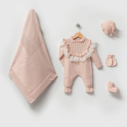 Ensemble naissance fille coton bio certifié GOTS