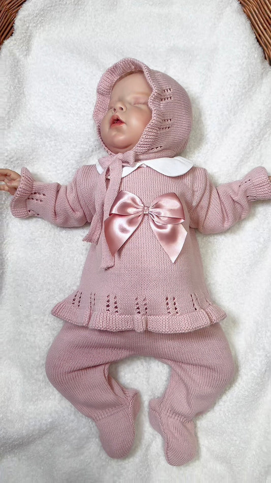 Neugeborenen-Mädchen-Set (0–3 Monate) – [Rosa]