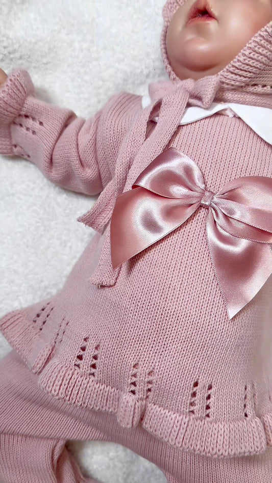 Neugeborenen-Mädchen-Set (0–3 Monate) – [Rosa]