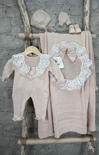 [Gamme Premium] Ensemble naissance bébé fille taille (0-3 mois) rose