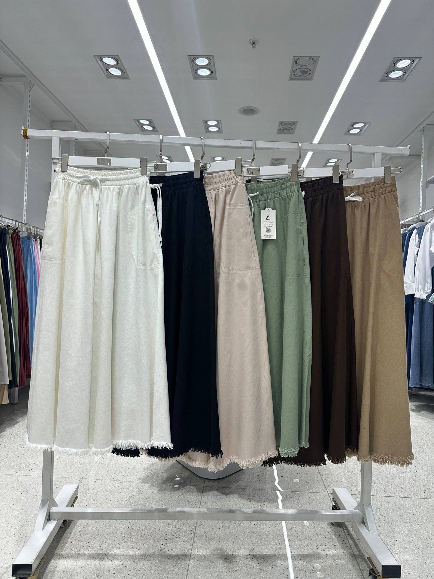 [Premium] Jupe longue ajustable - Denim - parachute