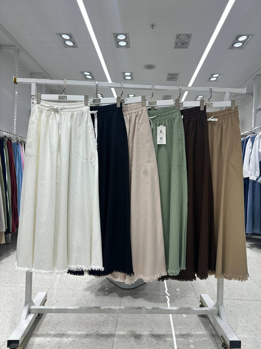 [Premium] Jupe longue ajustable - Denim - parachute