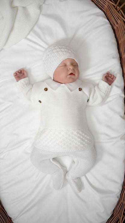 Unisex-Neugeborenen-Set (0–3 Monate) – [Weiß]