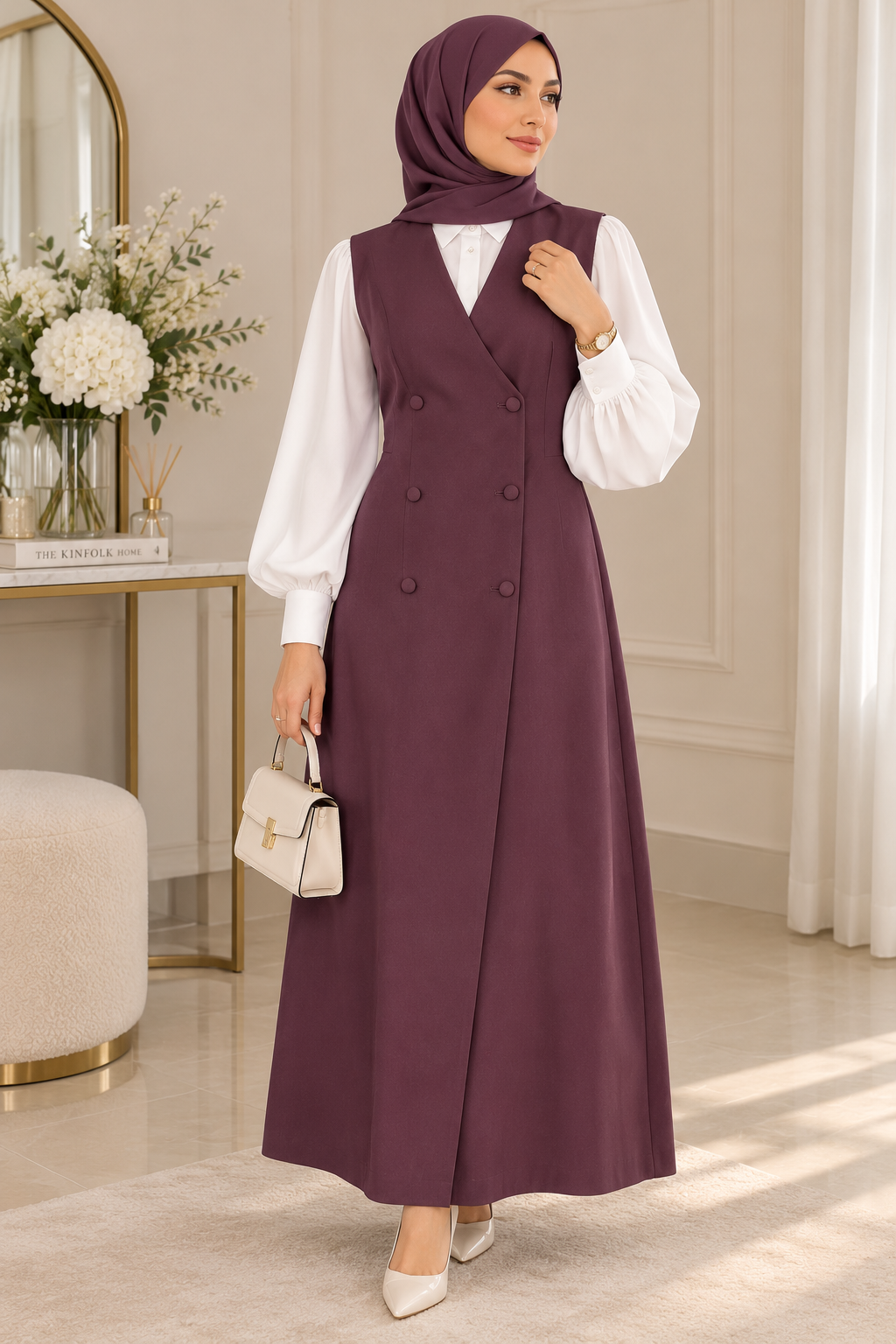 [Premium] Robe-gilet boutonnée