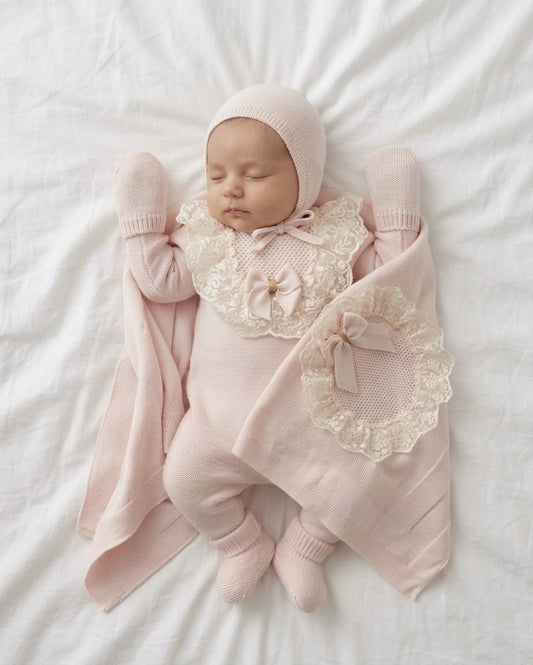 [Gamme Premium] Ensemble naissance bébé fille taille (0-3 mois) rose