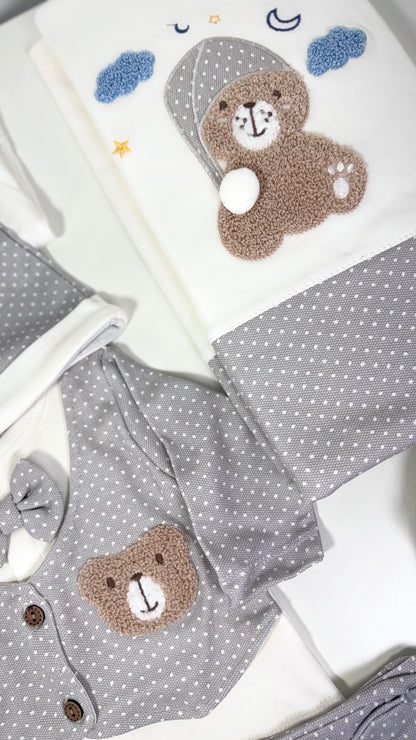 Couverture bébé garçon toutes saisons, coton bio OEKO-TEX, douce et respirante
