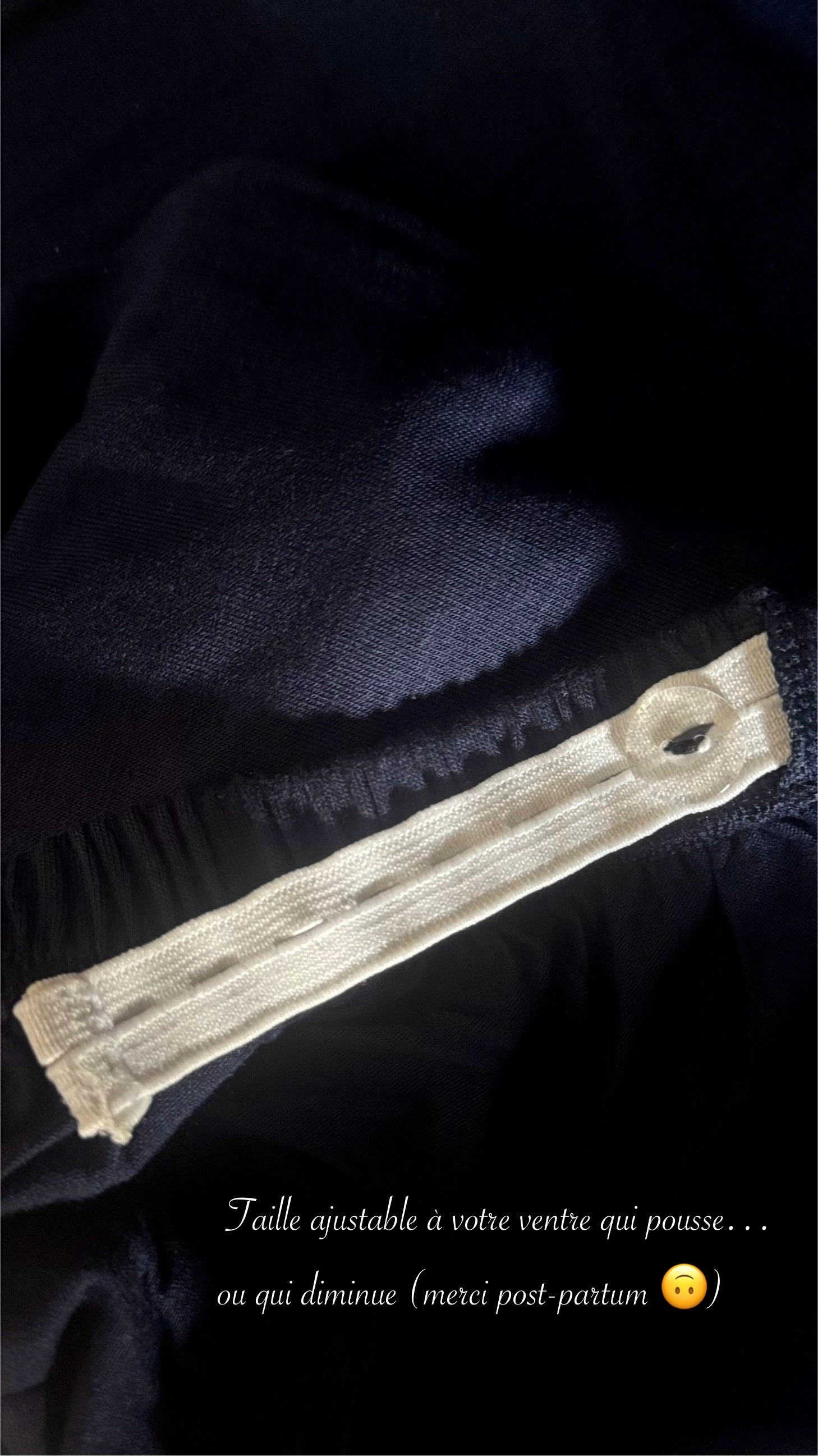 Zoom sur le tissus pyjama maternité 