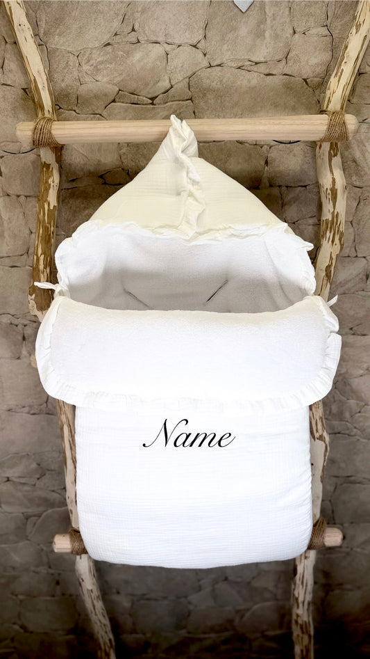 🧵 Chancelière / Nid d’Ange Bébé Personnalisé – Broderie Prénom