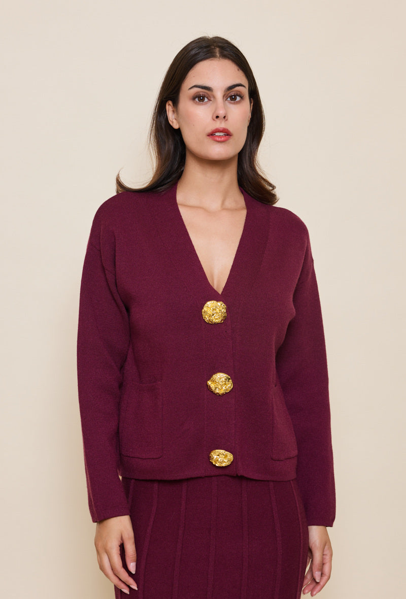 [Premium] Ensemble tricot jupe - couleur cerise 🍒- noir - crème- écru