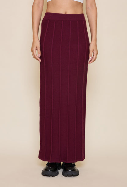 [Premium] Ensemble tricot jupe - couleur cerise 🍒- noir - crème- écru