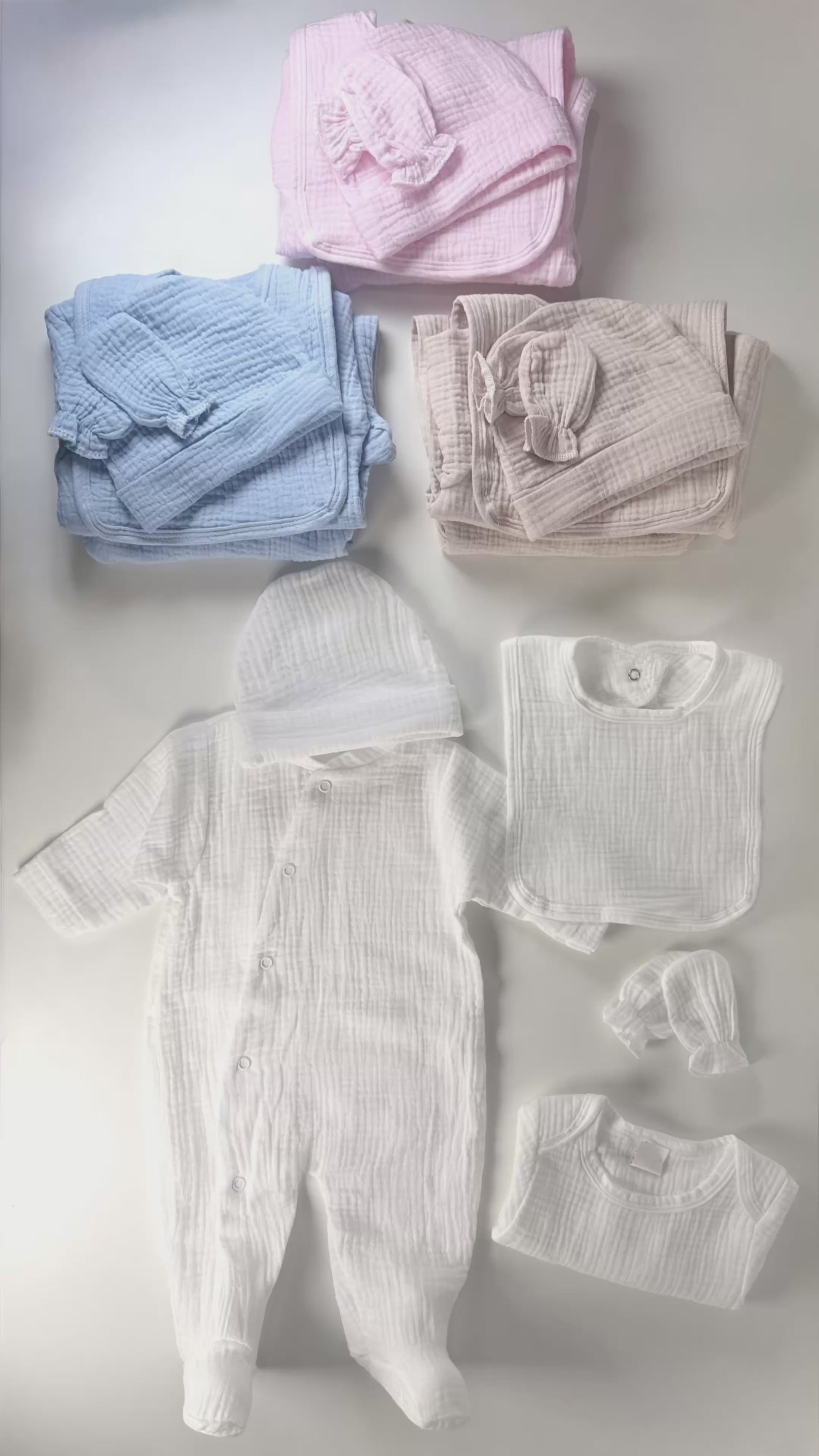 Tenue de naissance pour bébé fille ou garçon, personnalisée en broderie avec le prénom, en coton