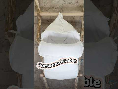 🧵 Chancelière / Nid d’Ange Bébé Personnalisé – Broderie Prénom